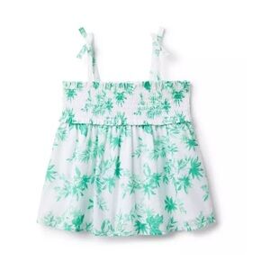 Janie and Jack Green Leaf Print Girls Camisole